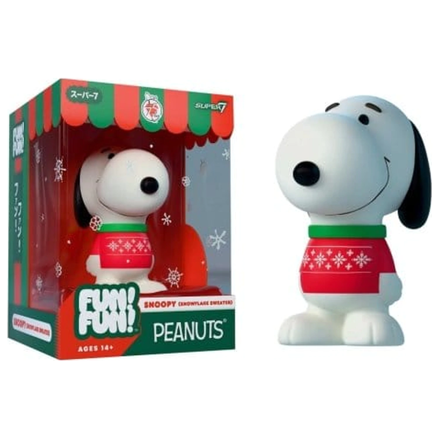 Vintage Peanuts Fun! Fun! Mini figura Wave 03 Holiday Snoopy (Snowflake Sweater) termékfotó