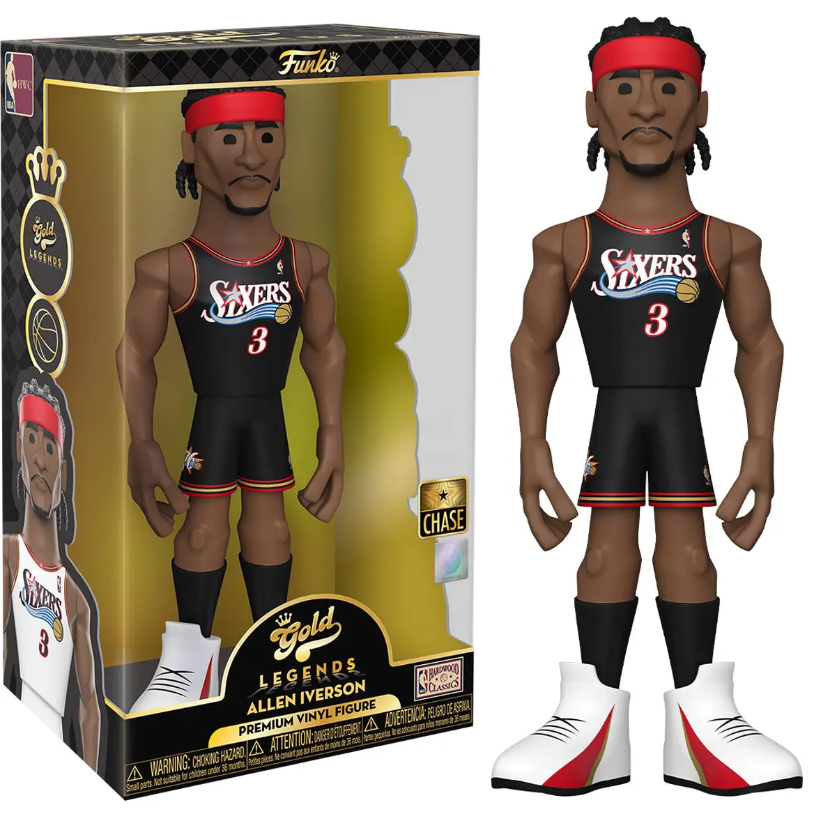 Vinyl Gold figura NBA 76ers Allen Iverson 30cm Chase termékfotó