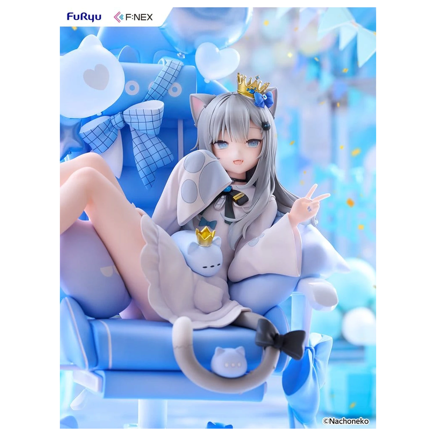 Virtual YouTuber F:NEX PVC figura 1/7 Nachoneko Birthday Ver. 24 cm termékfotó