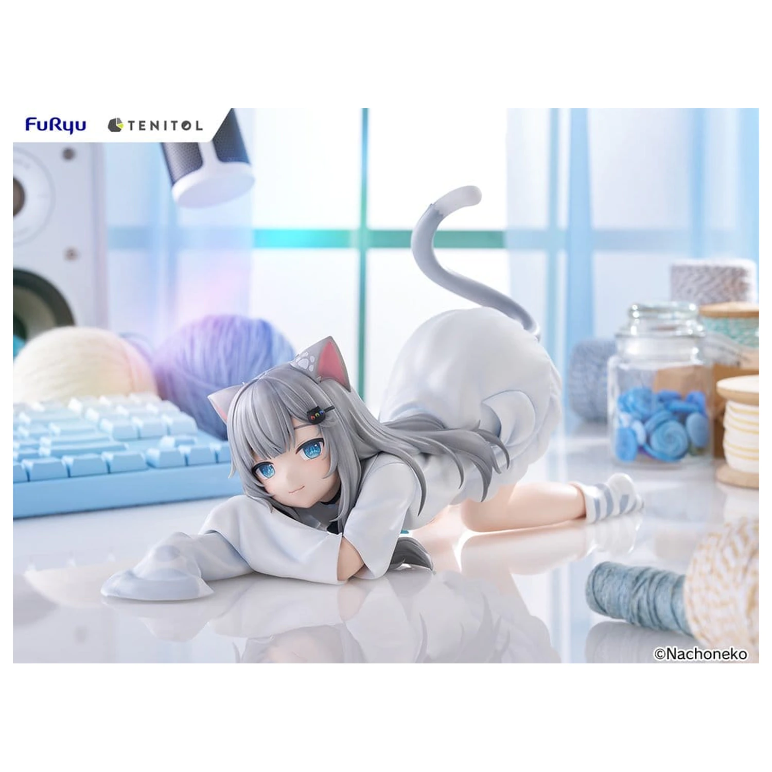 Virtual Youtuber Tenitol Big Noodle Stopper Nachoneko PVC figura 18 cm termékfotó