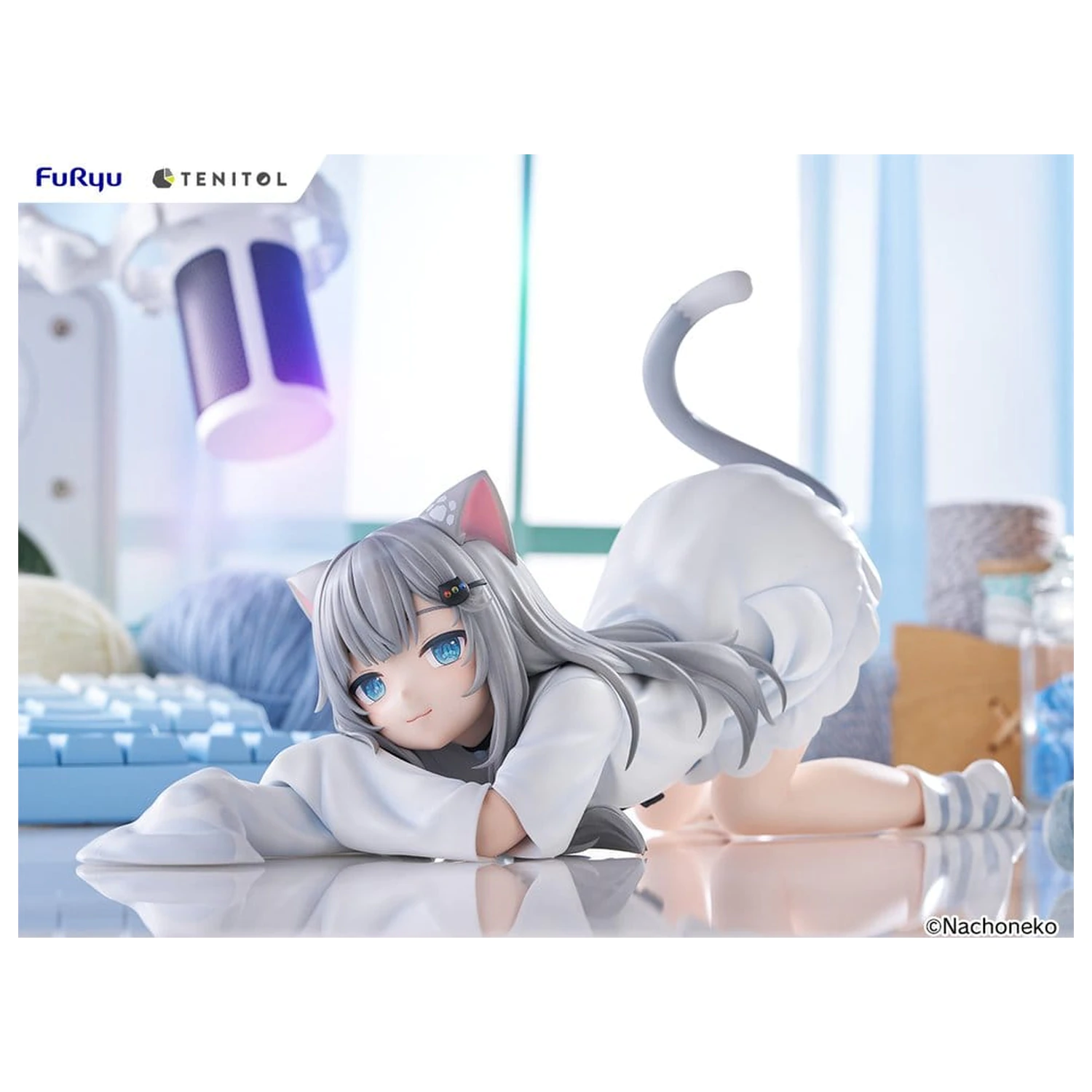 Virtual Youtuber Tenitol Big Noodle Stopper Nachoneko PVC figura 18 cm termékfotó