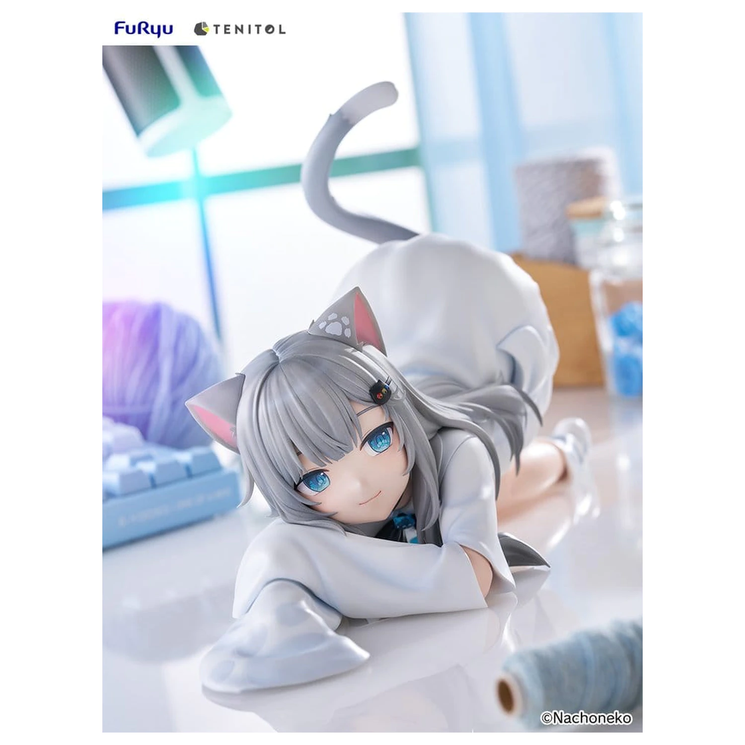Virtual Youtuber Tenitol Big Noodle Stopper Nachoneko PVC figura 18 cm termékfotó