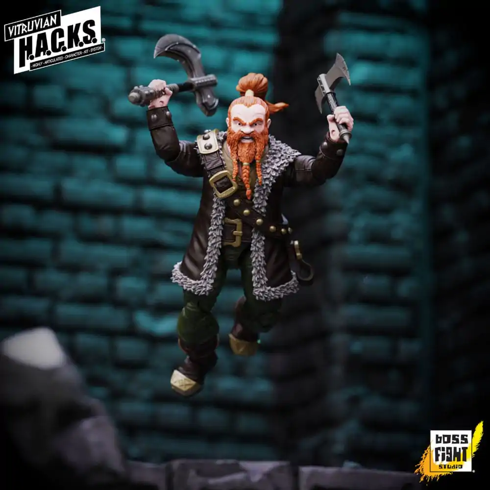 Vitruvian H.A.C.K.S. Dwarf Mercenary Grimgrom akciófigura termékfotó