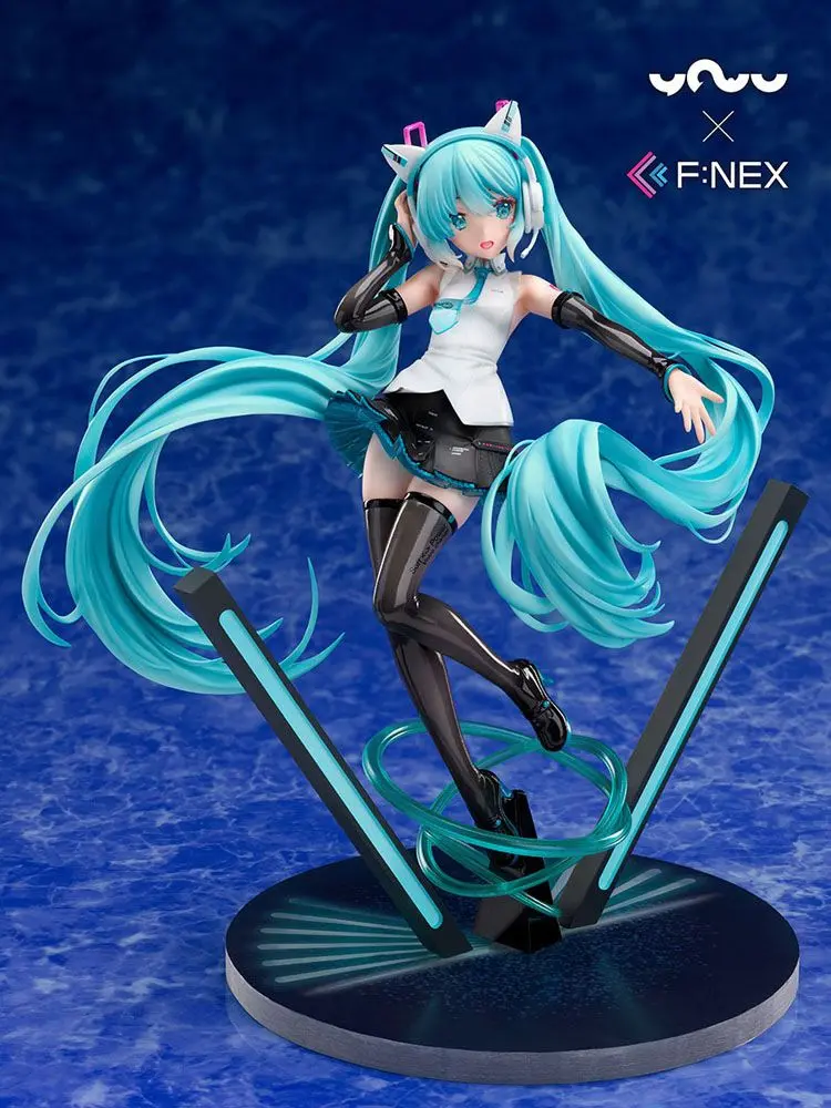 Vocaloid 1/7 Miku Hatsunse Cat Ear Headphone Ver. PVC szobor figura 25 cm termékfotó