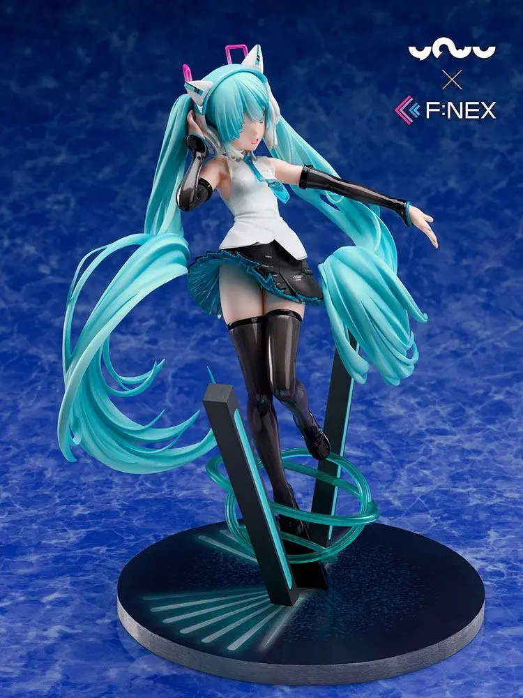 Vocaloid 1/7 Miku Hatsunse Cat Ear Headphone Ver. PVC szobor figura 25 cm termékfotó