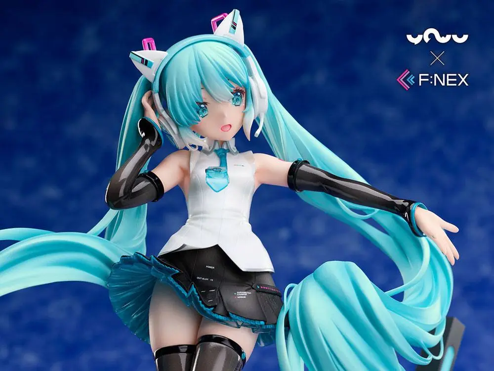 Vocaloid 1/7 Miku Hatsunse Cat Ear Headphone Ver. PVC szobor figura 25 cm termékfotó
