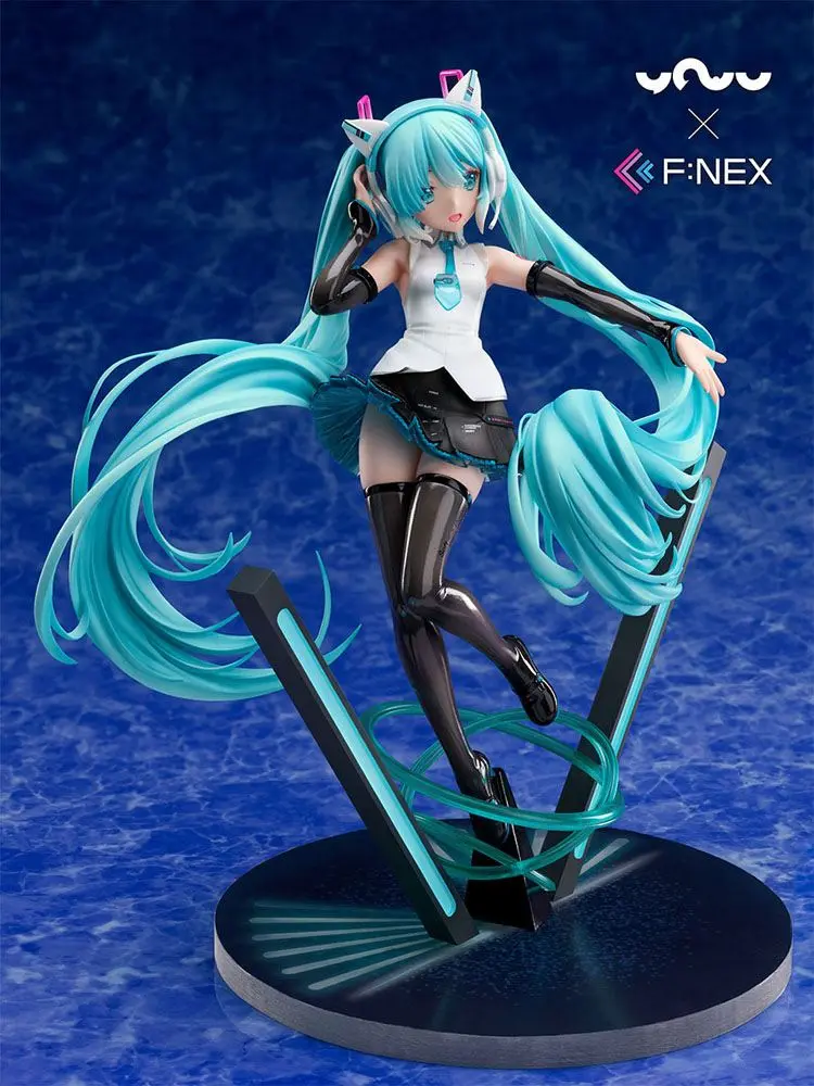 Vocaloid 1/7 Miku Hatsunse Cat Ear Headphone Ver. PVC szobor figura 25 cm termékfotó