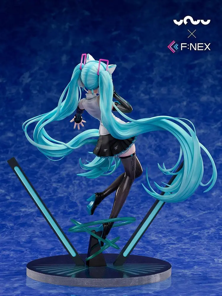 Vocaloid 1/7 Miku Hatsunse Cat Ear Headphone Ver. PVC szobor figura 25 cm termékfotó