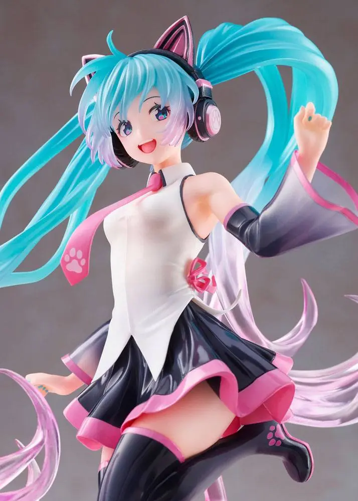 Vocaloid AMP Hatsune Miku Birthday 2021 Happy Cat ver. PVC szobor figura 23 cm termékfotó