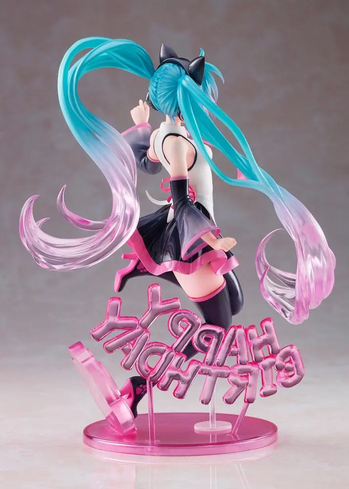 Vocaloid AMP Hatsune Miku Birthday 2021 Happy Cat ver. PVC szobor figura 23 cm termékfotó