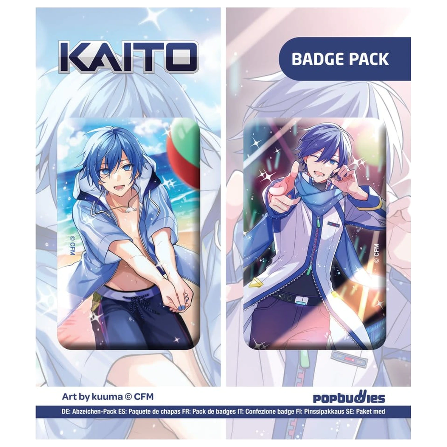Vocaloid Kaito (Art by kuuma) 2 db-os kitűző csomag termékfotó