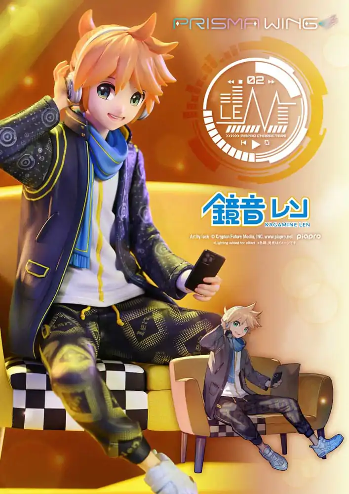 Vocaloid Piapro Characters Prisma Wing 1/7 Kagamine Len (Art by lack) PVC szobor figura 18 cm termékfotó