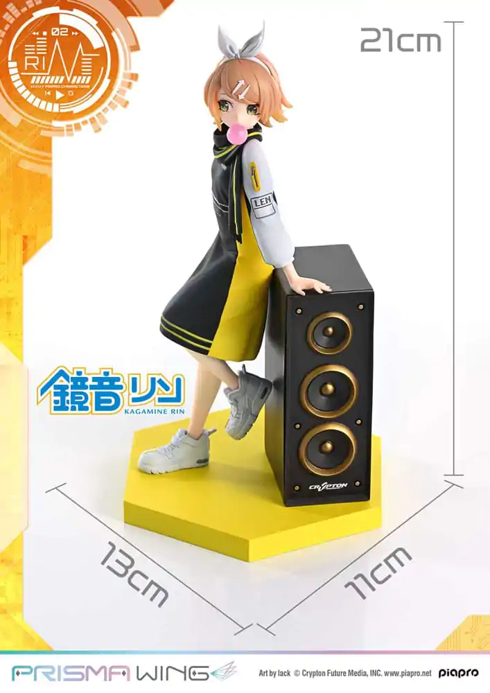 Vocaloid Piapro Characters Prisma Wing 1/7 Kagamine Rin (Art by lack) PVC szobor figura 21 cm termékfotó