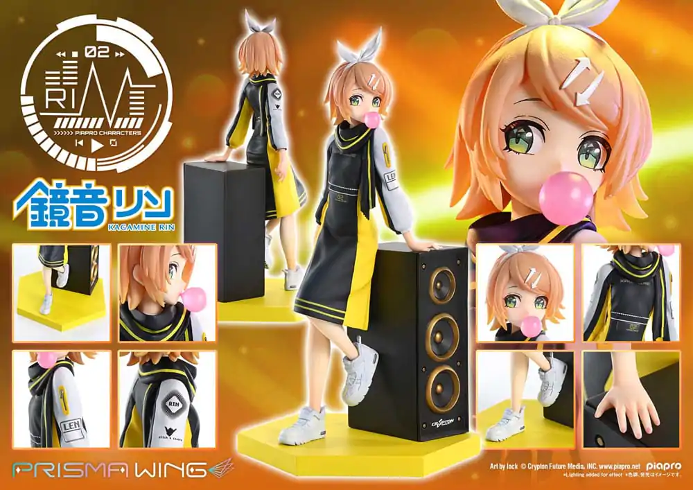 Vocaloid Piapro Characters Prisma Wing 1/7 Kagamine Rin (Art by lack) PVC szobor figura 21 cm termékfotó