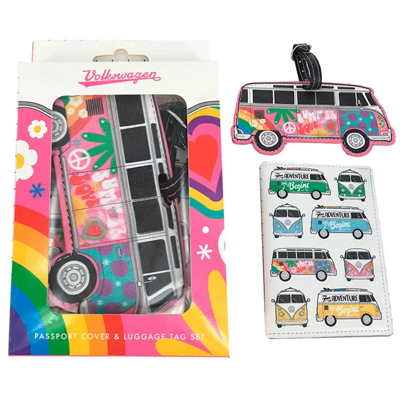 Volkswagen Campervan VW T1 Summer Love Surf útlevél taró és bőröndcímke termékfotó