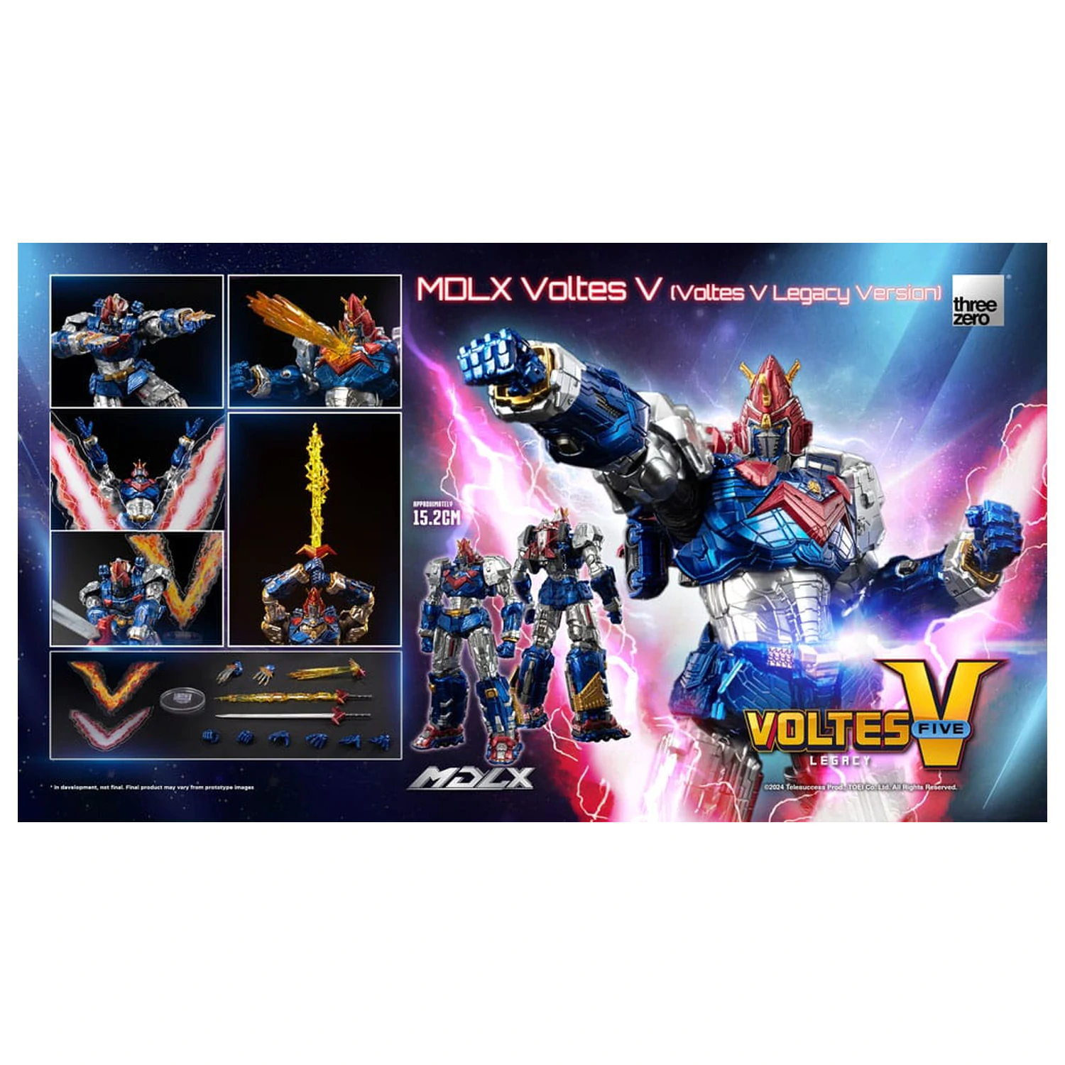 Voltes V MDLX Voltes V (Voltes V Legacy Version) akciófigura 15 cm termékfotó