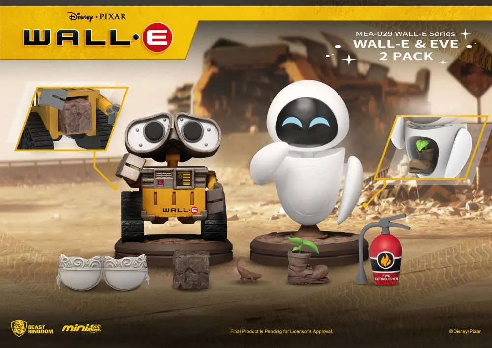 Wall-E Mini Egg Attack Wall-E Series Wall-E &amp; Eve figura csomag 8 cm termékfotó