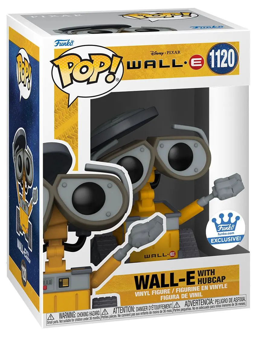 Wall-E POP! Movies Vinyl figura Wall-E with Hubcap Exkluzív 9 cm termékfotó