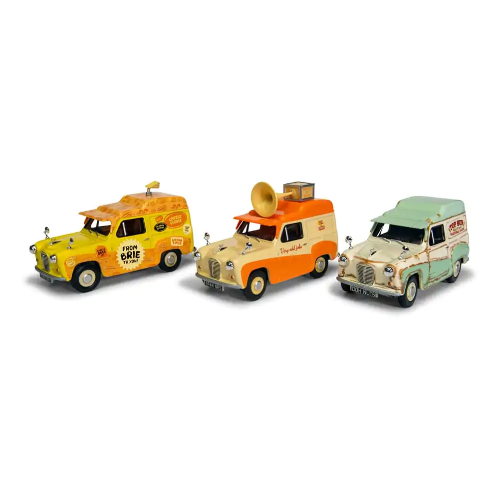 Wallace &amp; Gromit Die Cast Model 1/43 Austin A35 Van Collection - Cheese Please!, Top Bun, Spick &amp; Spanmobile termékfotó
