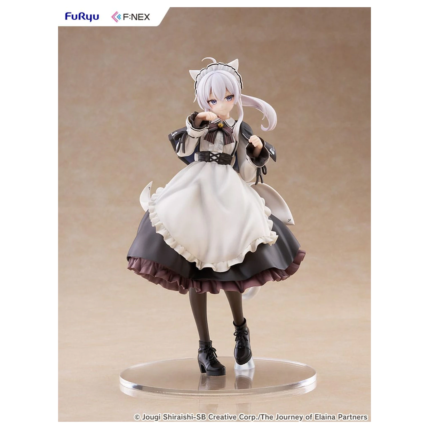 Wandering Witch: The Journey of Elaina F:NEX 1/7 Elaina Maid costume with cat ears Ver. PVC szobor figura 24 cm  termékfotó