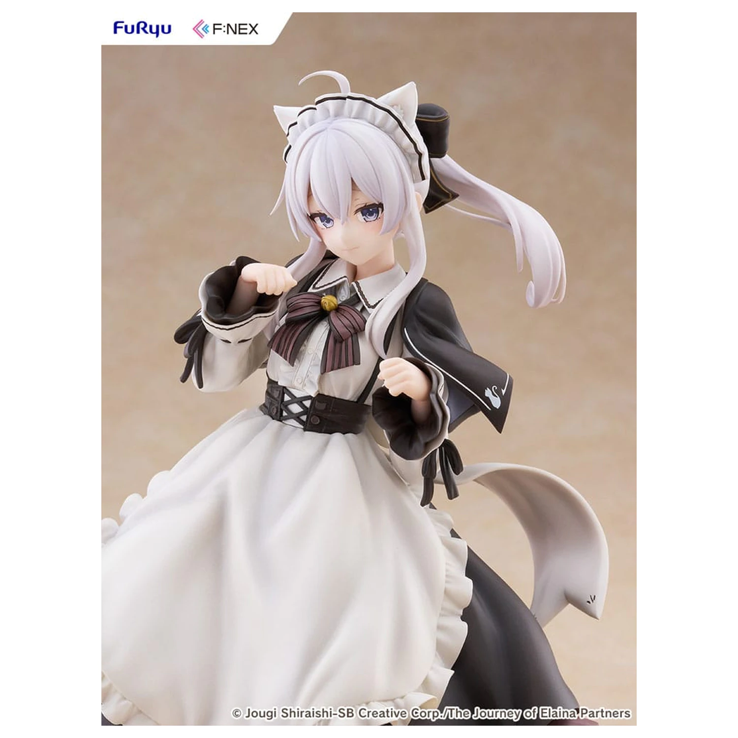 Wandering Witch: The Journey of Elaina F:NEX 1/7 Elaina Maid costume with cat ears Ver. PVC szobor figura 24 cm  termékfotó
