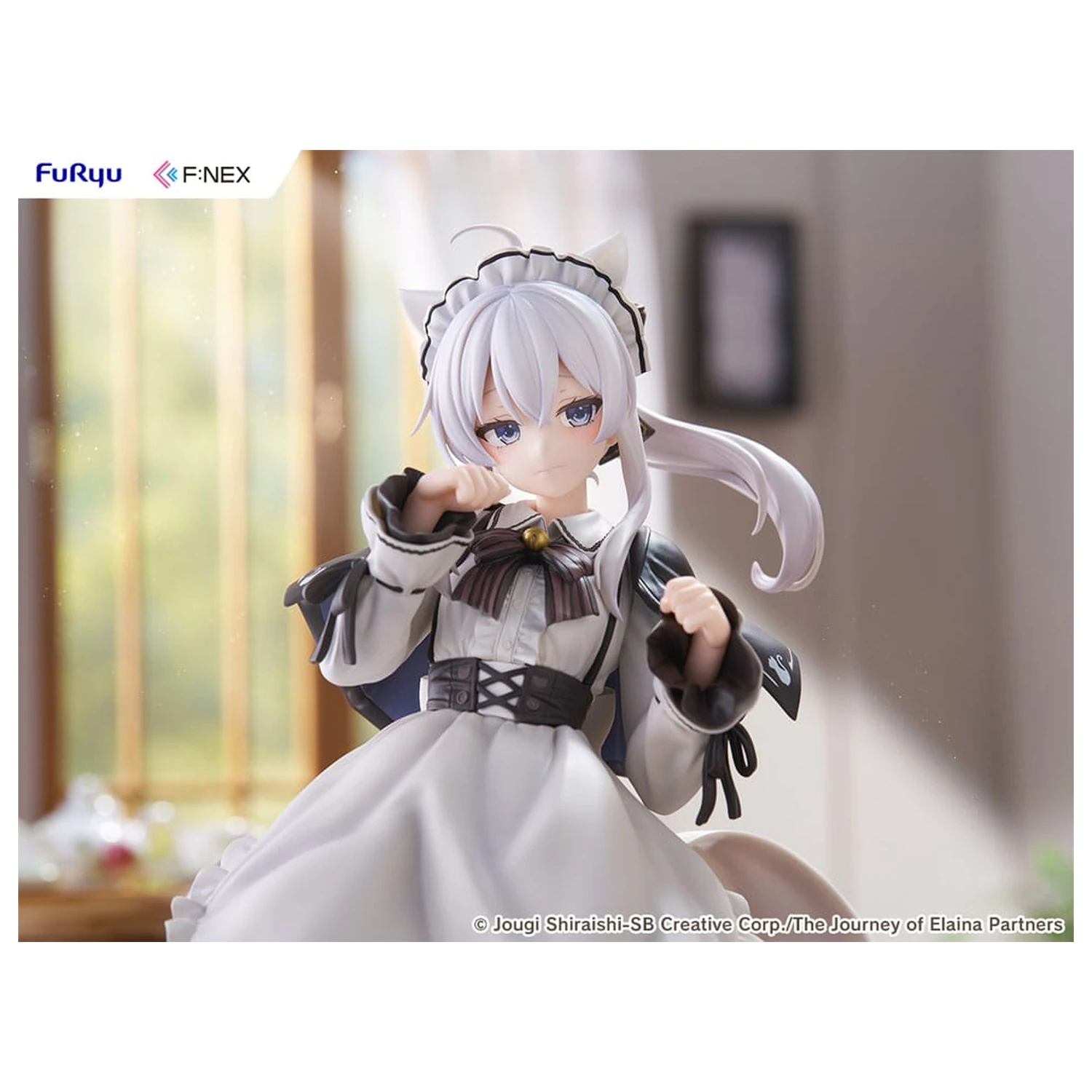 Wandering Witch: The Journey of Elaina F:NEX 1/7 Elaina Maid costume with cat ears Ver. PVC szobor figura 24 cm  termékfotó
