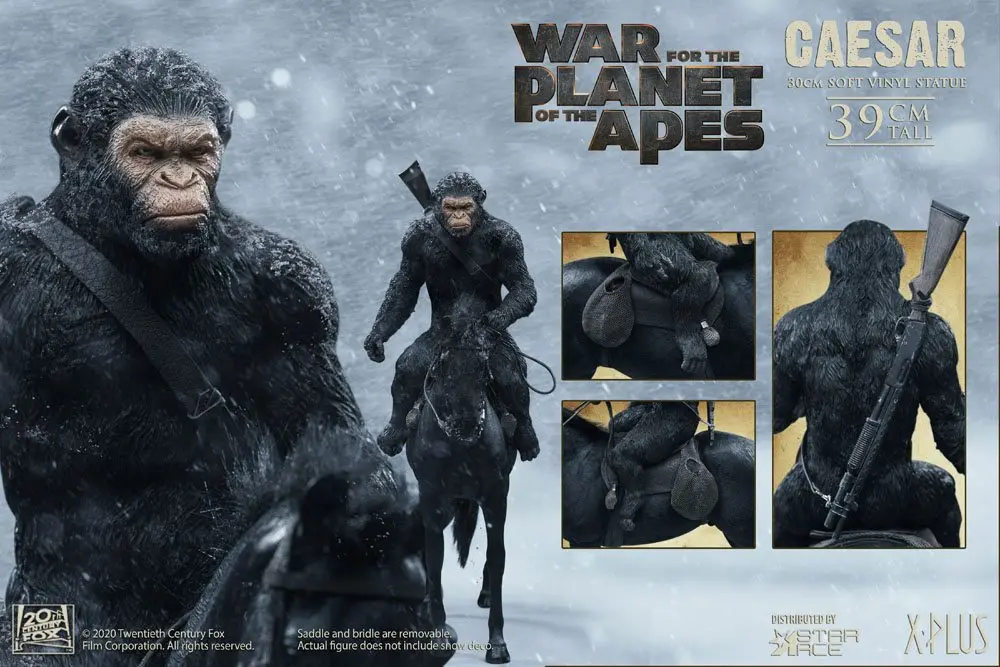 War for the Planet of the Apes Caesar with Gun Soft Vinyl szobor figura 39 cm termékfotó