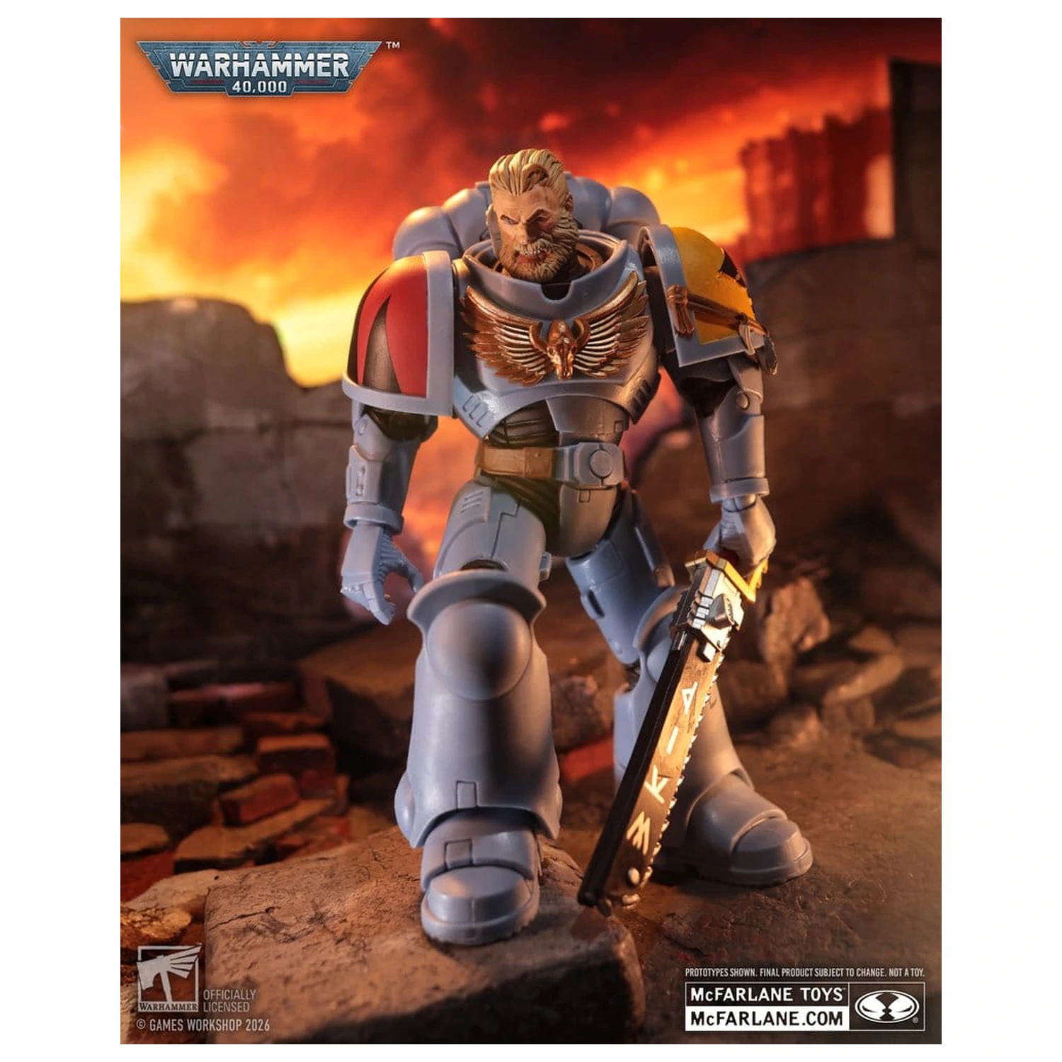 Warhammer 40,000 akciófigura Grey Hunter (Space Wolves) 18 cm termékfotó