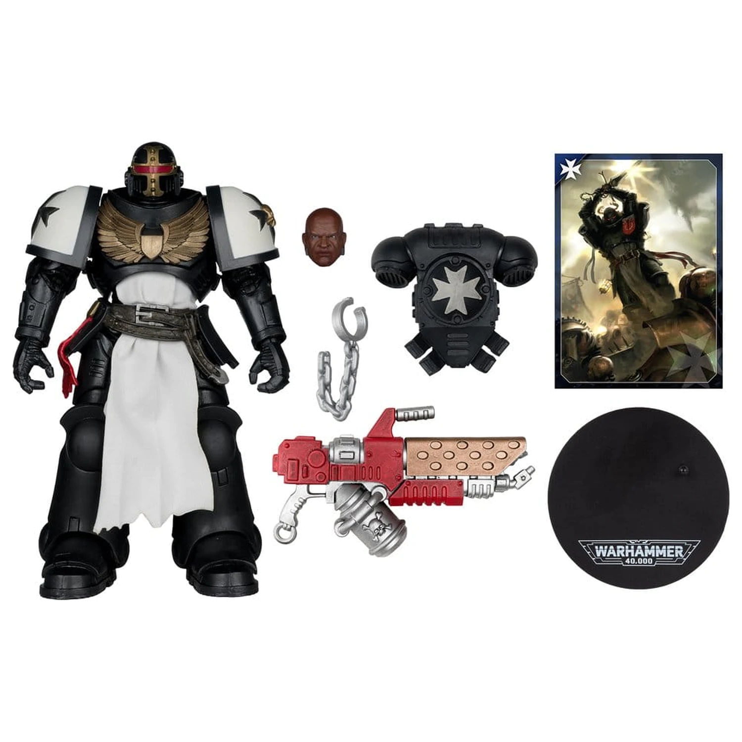 Warhammer 40,000 akciófigura Primaris Crusader (Black Templars) 18 cm termékfotó