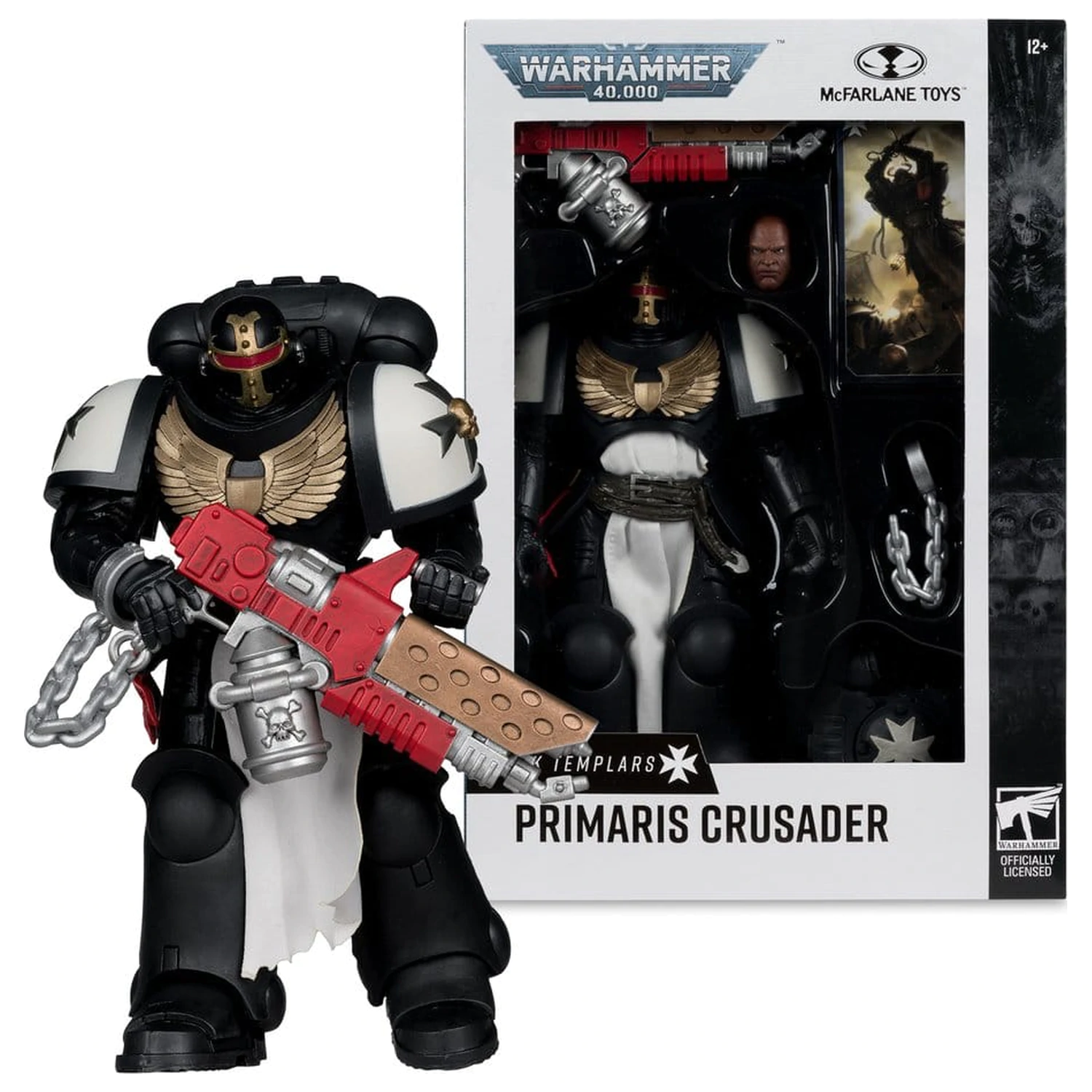 Warhammer 40,000 akciófigura Primaris Crusader (Black Templars) 18 cm termékfotó