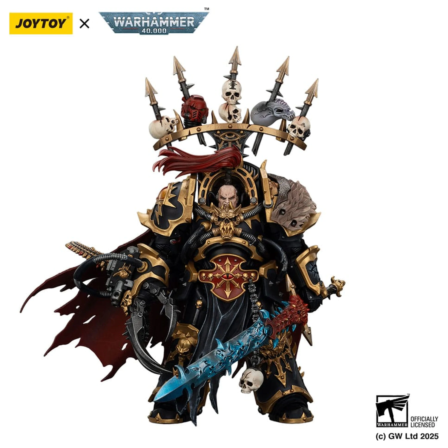 Warhammer 40,000 Black Legion Abaddon the Despoiler with Drach'nyen and the Talo akciófigura 16 cm termékfotó