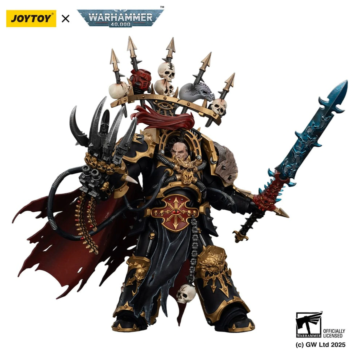 Warhammer 40,000 Black Legion Abaddon the Despoiler with Drach'nyen and the Talo akciófigura 16 cm termékfotó