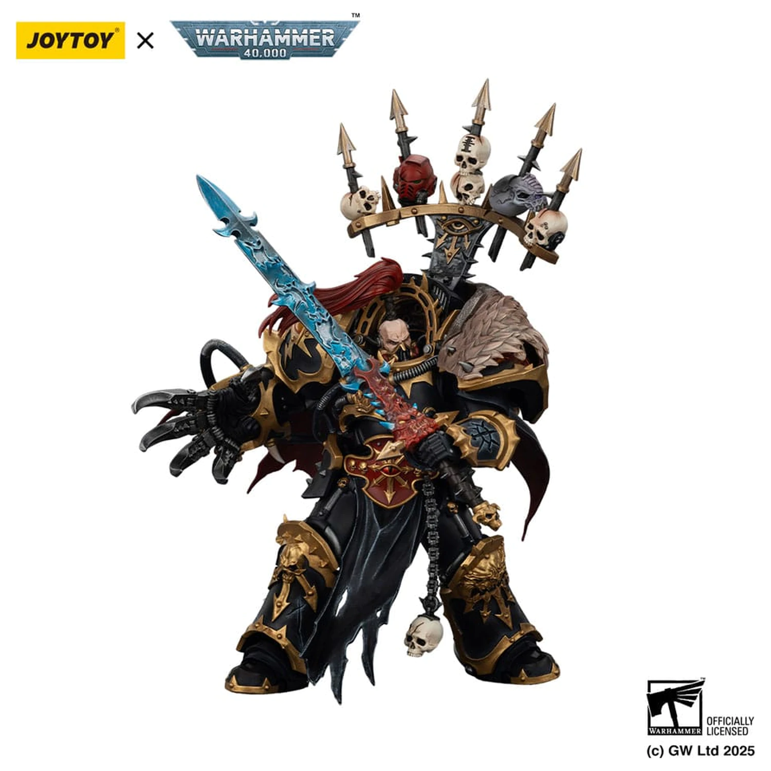 Warhammer 40,000 Black Legion Abaddon the Despoiler with Drach'nyen and the Talo akciófigura 16 cm termékfotó