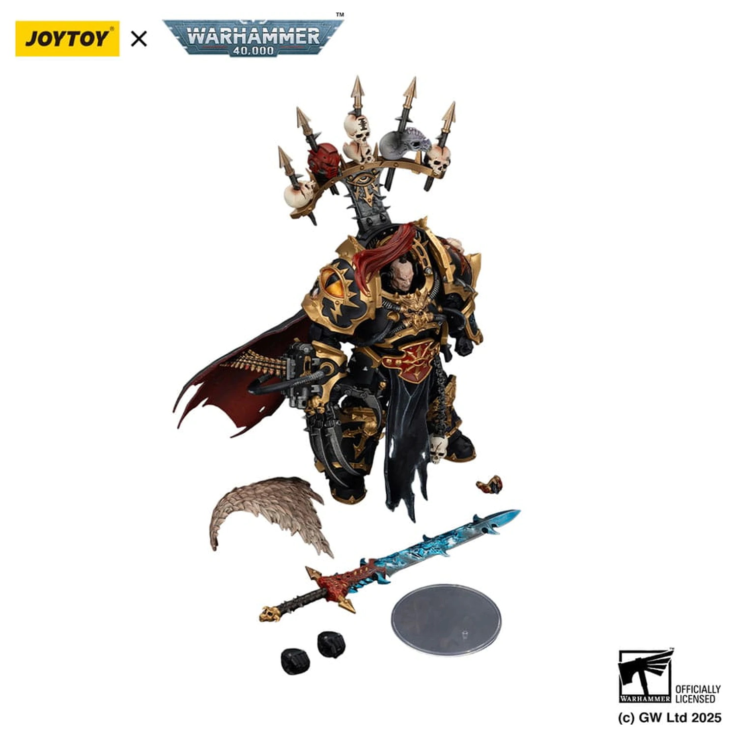 Warhammer 40,000 Black Legion Abaddon the Despoiler with Drach'nyen and the Talo akciófigura 16 cm termékfotó