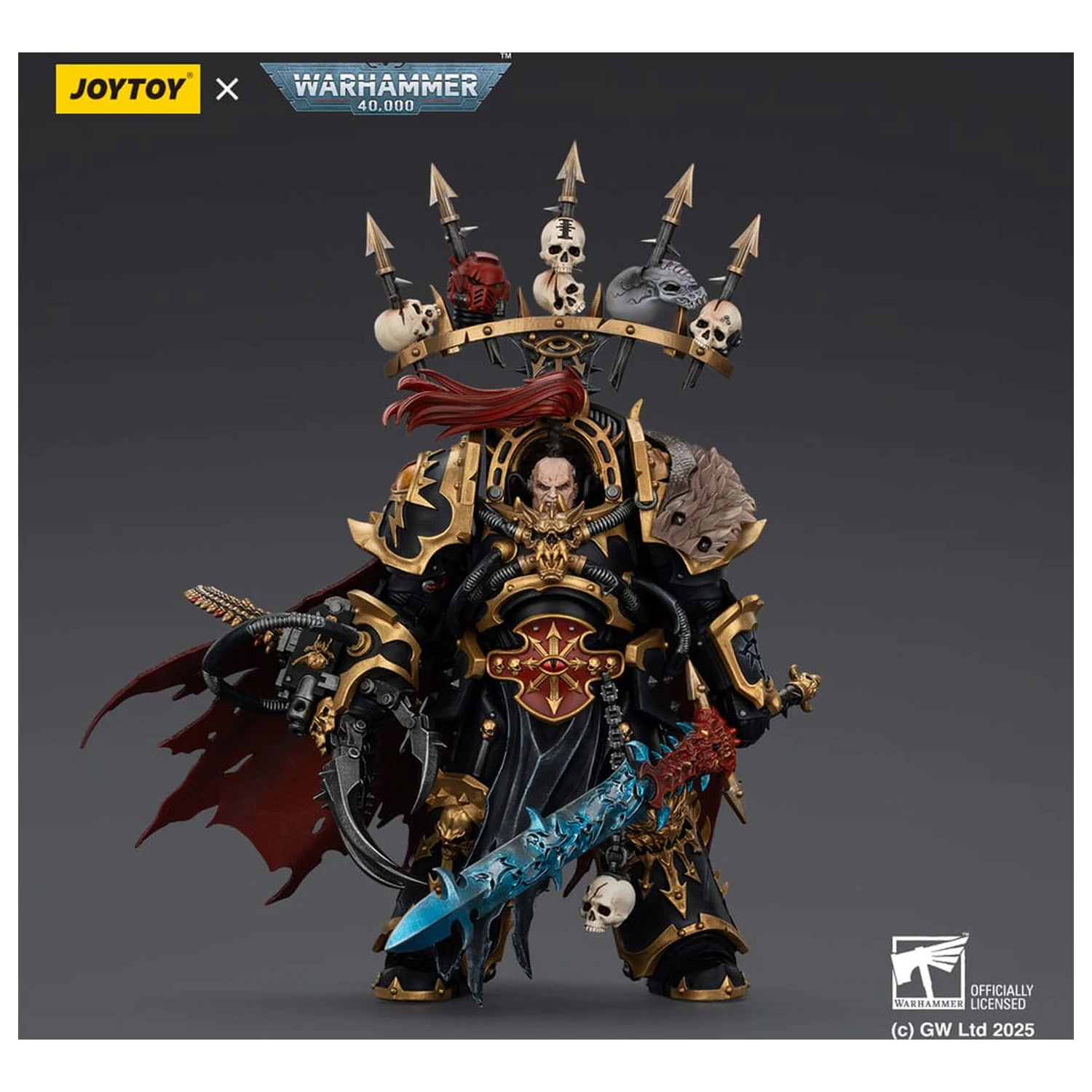 Warhammer 40,000 Black Legion Abaddon the Despoiler with Drach'nyen and the Talo akciófigura 16 cm termékfotó