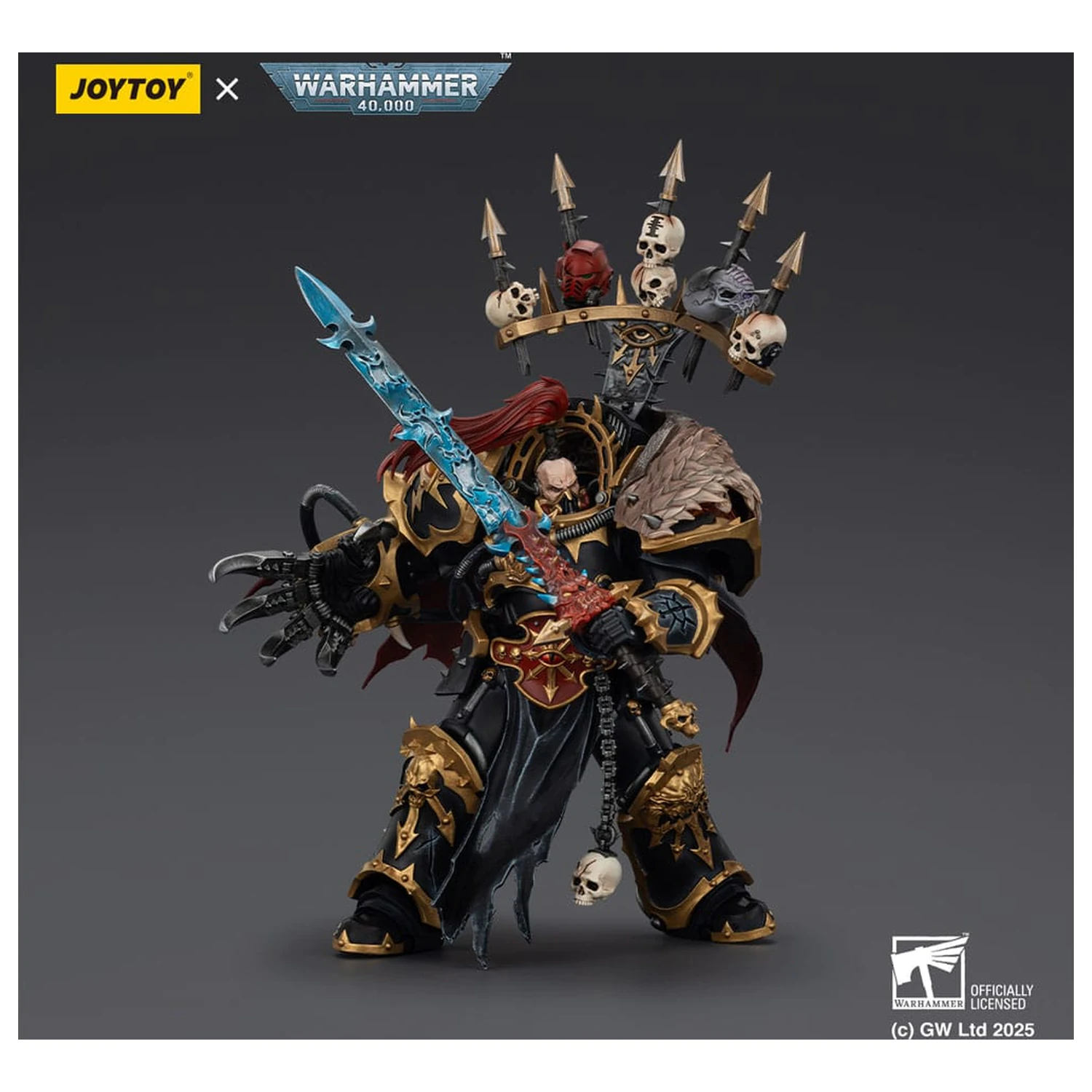 Warhammer 40,000 Black Legion Abaddon the Despoiler with Drach'nyen and the Talo akciófigura 16 cm termékfotó