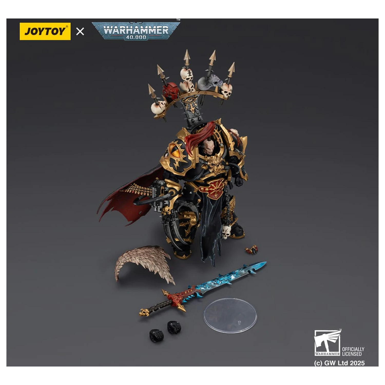 Warhammer 40,000 Black Legion Abaddon the Despoiler with Drach'nyen and the Talo akciófigura 16 cm termékfotó