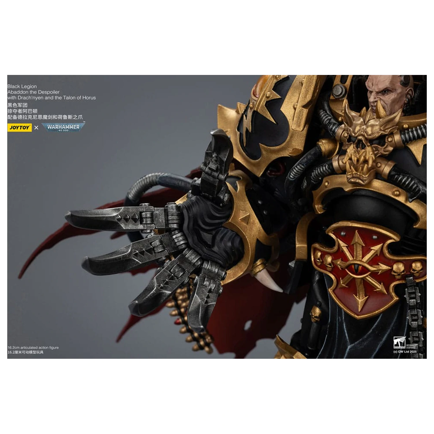 Warhammer 40,000 Black Legion Abaddon the Despoiler with Drach'nyen and the Talo akciófigura 16 cm termékfotó