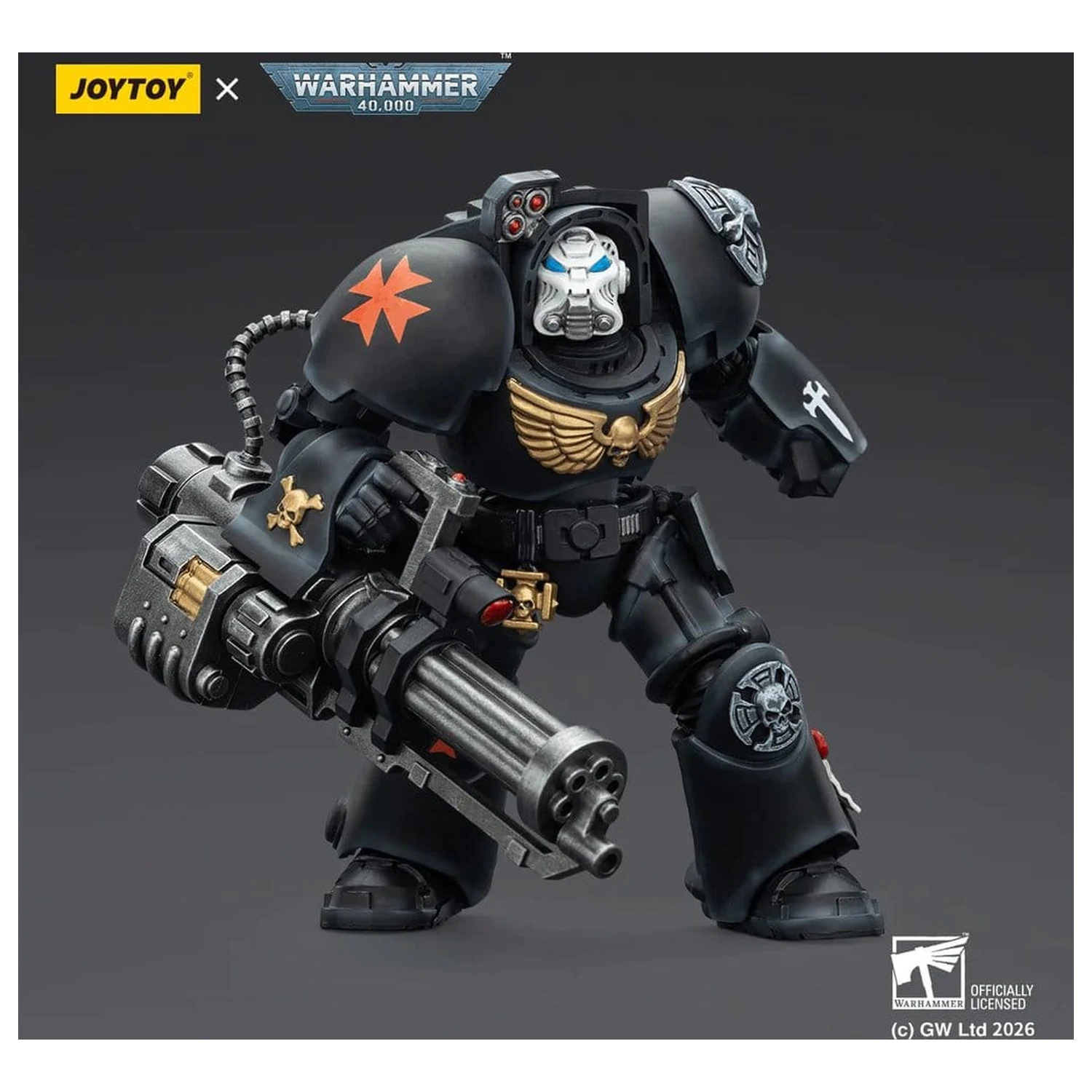Warhammer 40,000 Black Templars Terminator 3 with Power Fist and Assault Cannon akciófigura 14 cm termékfotó