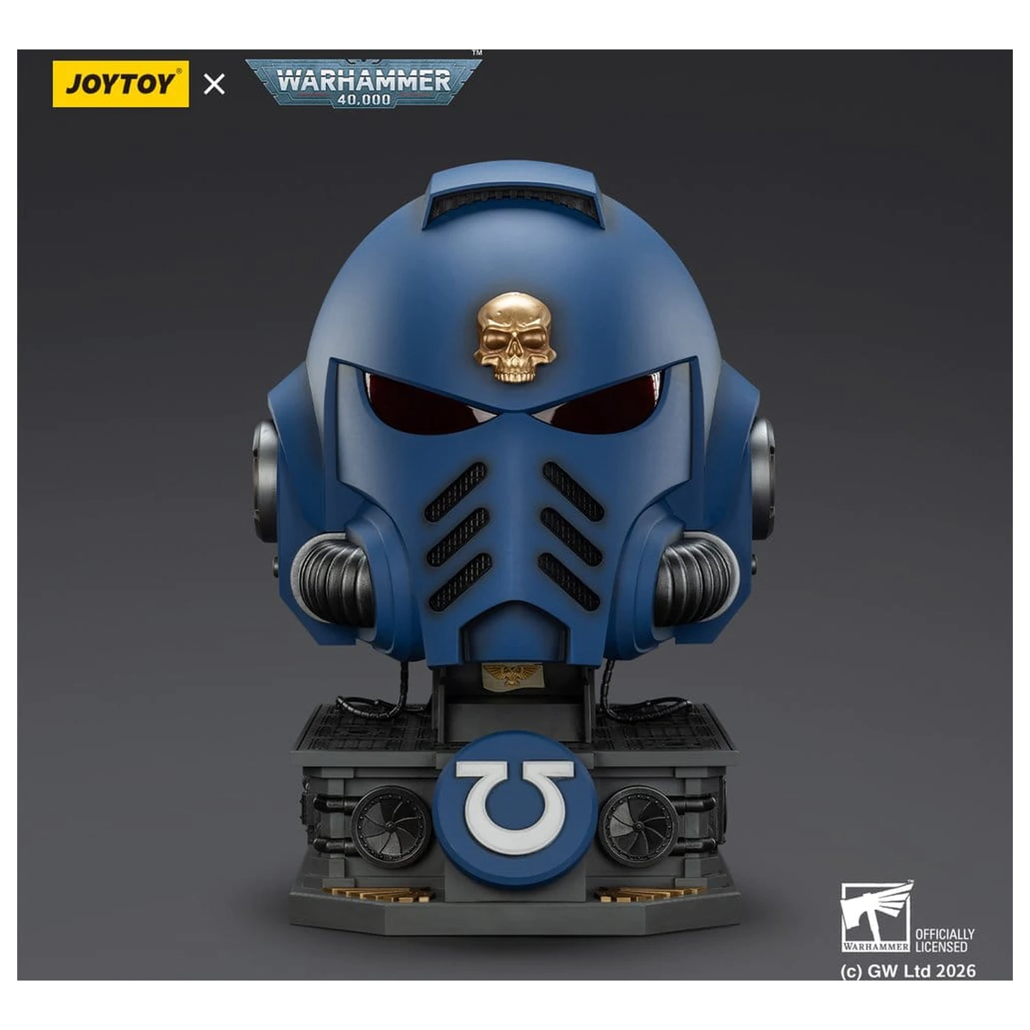 Warhammer 40,000 Captain MkX sisak és állvány Ultramarines 44 cm termékfotó