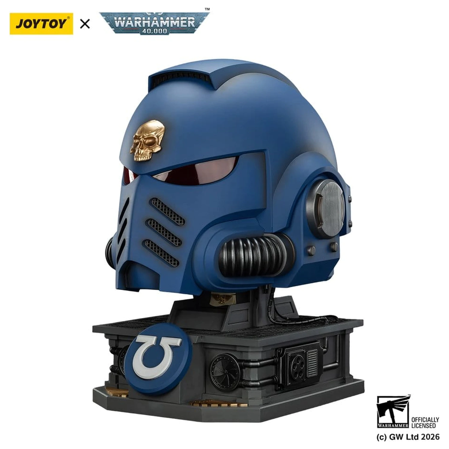 Warhammer 40,000 Captain MkX sisak és állvány Ultramarines 44 cm termékfotó