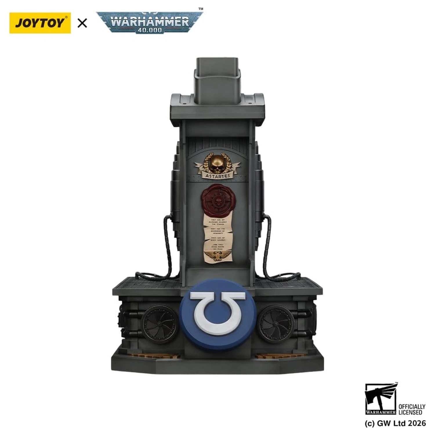 Warhammer 40,000 Captain MkX sisak és állvány Ultramarines 44 cm termékfotó