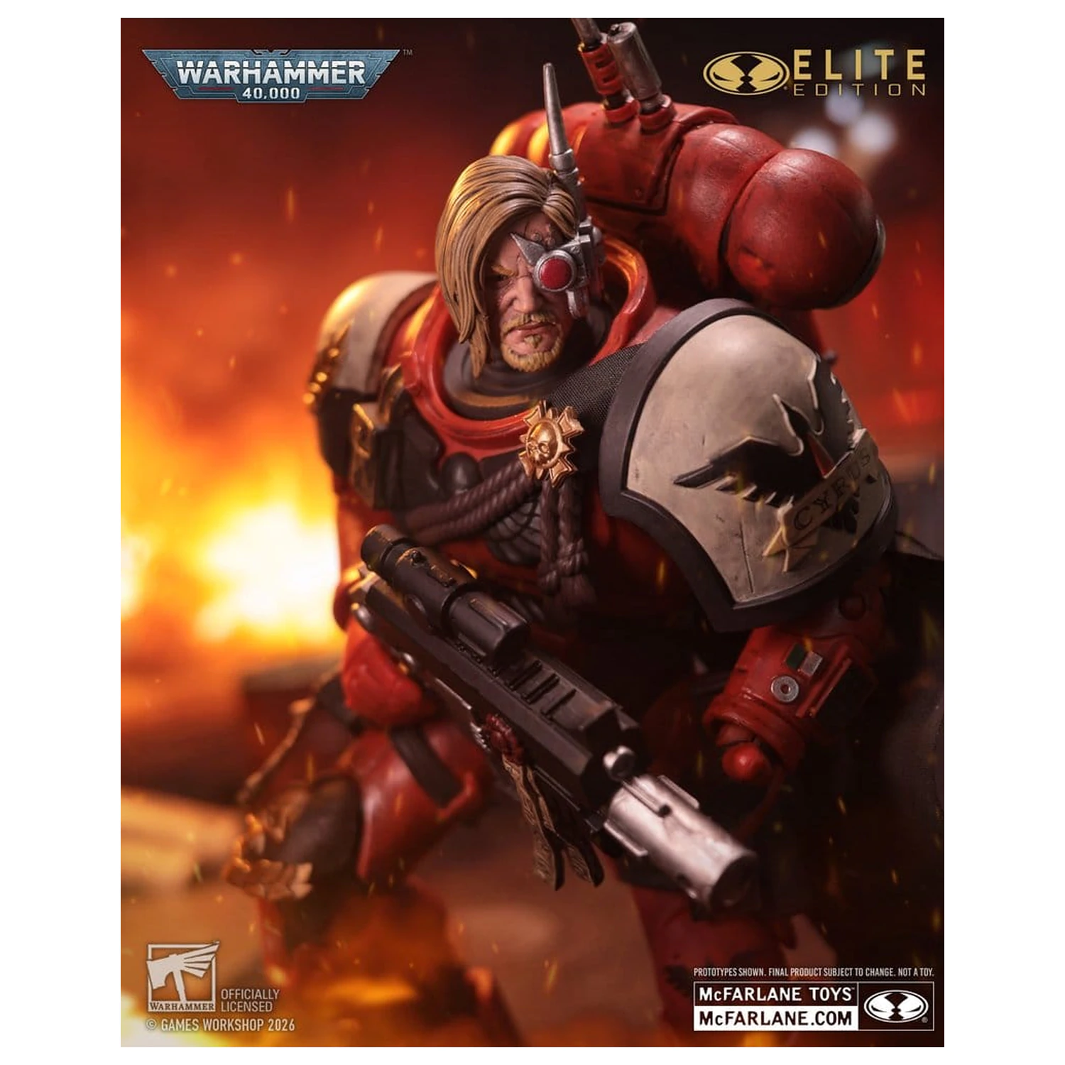 Warhammer 40,000 Dawn of War McFarlane Elite Edition akciófigura Captain Cyrus (Dawn of War 4) 20 cm termékfotó