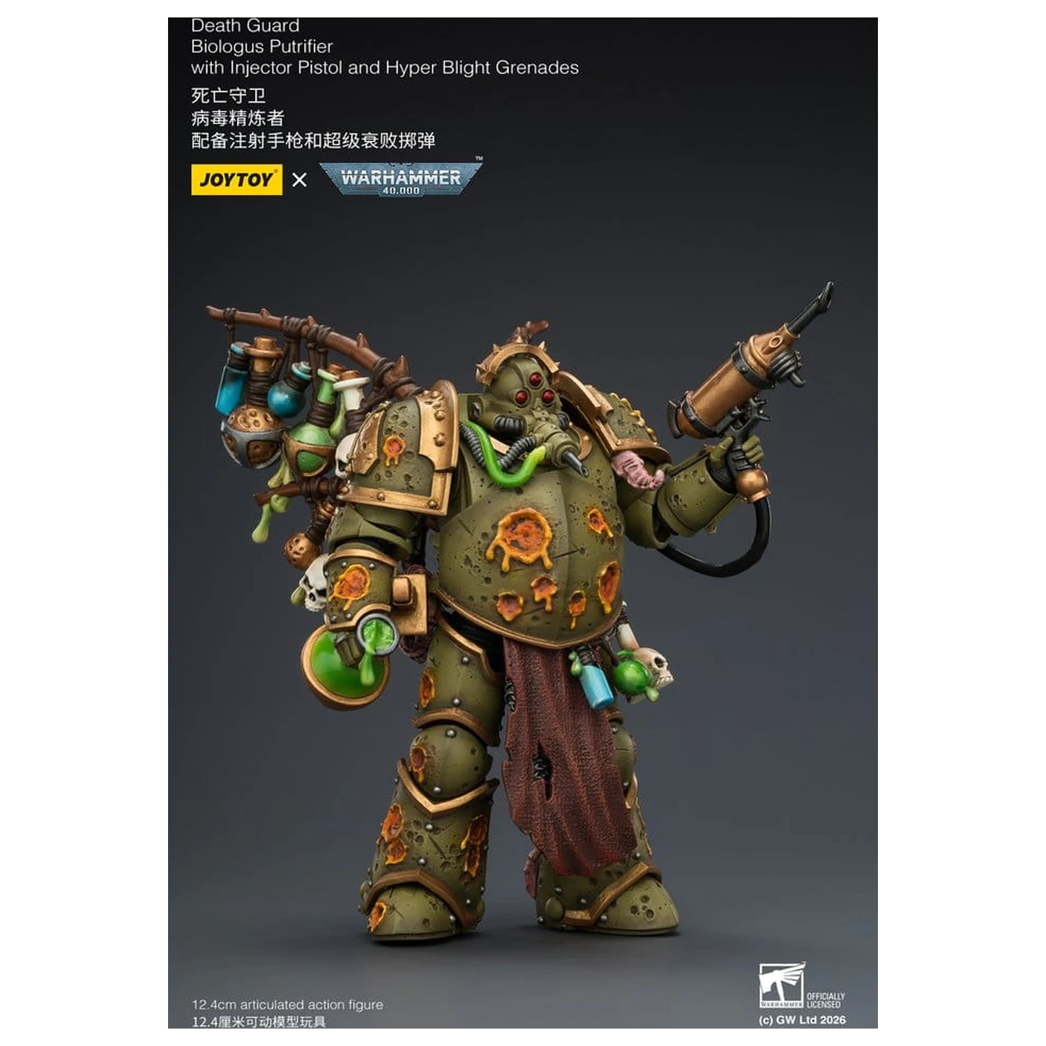 Warhammer 40,000 Death Guard Biologus Putrifier akciófigura 12 cm termékfotó