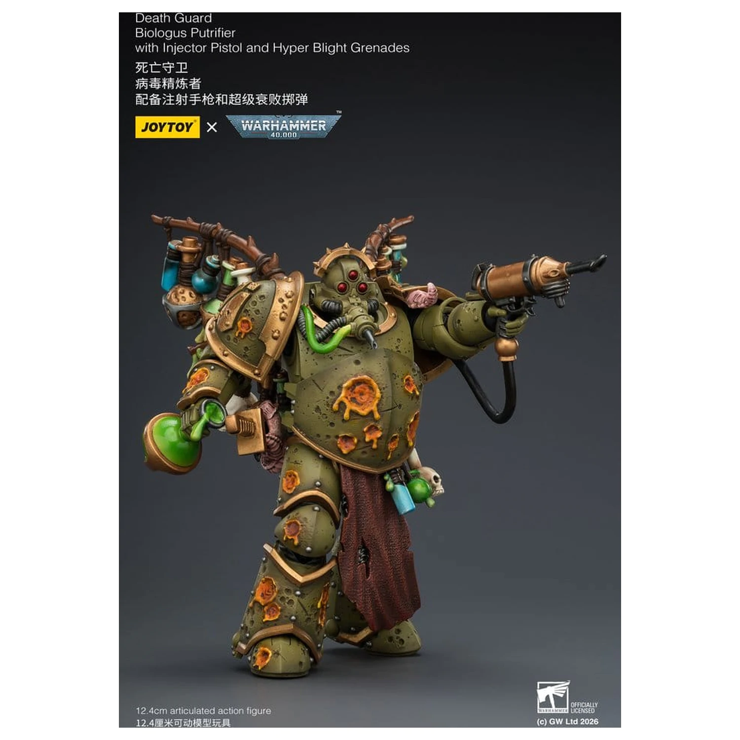 Warhammer 40,000 Death Guard Biologus Putrifier akciófigura 12 cm termékfotó