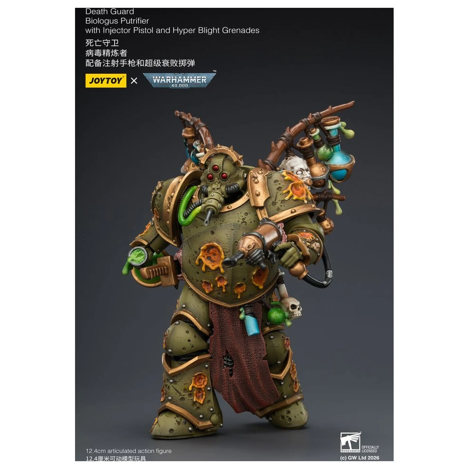 Warhammer 40,000 Death Guard Biologus Putrifier akciófigura 12 cm termékfotó