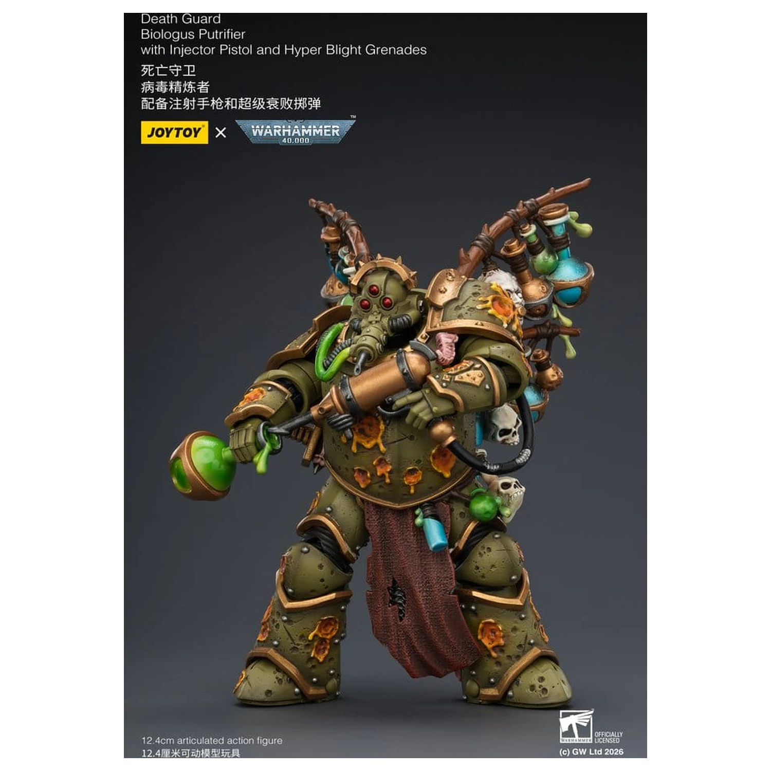 Warhammer 40,000 Death Guard Biologus Putrifier akciófigura 12 cm termékfotó