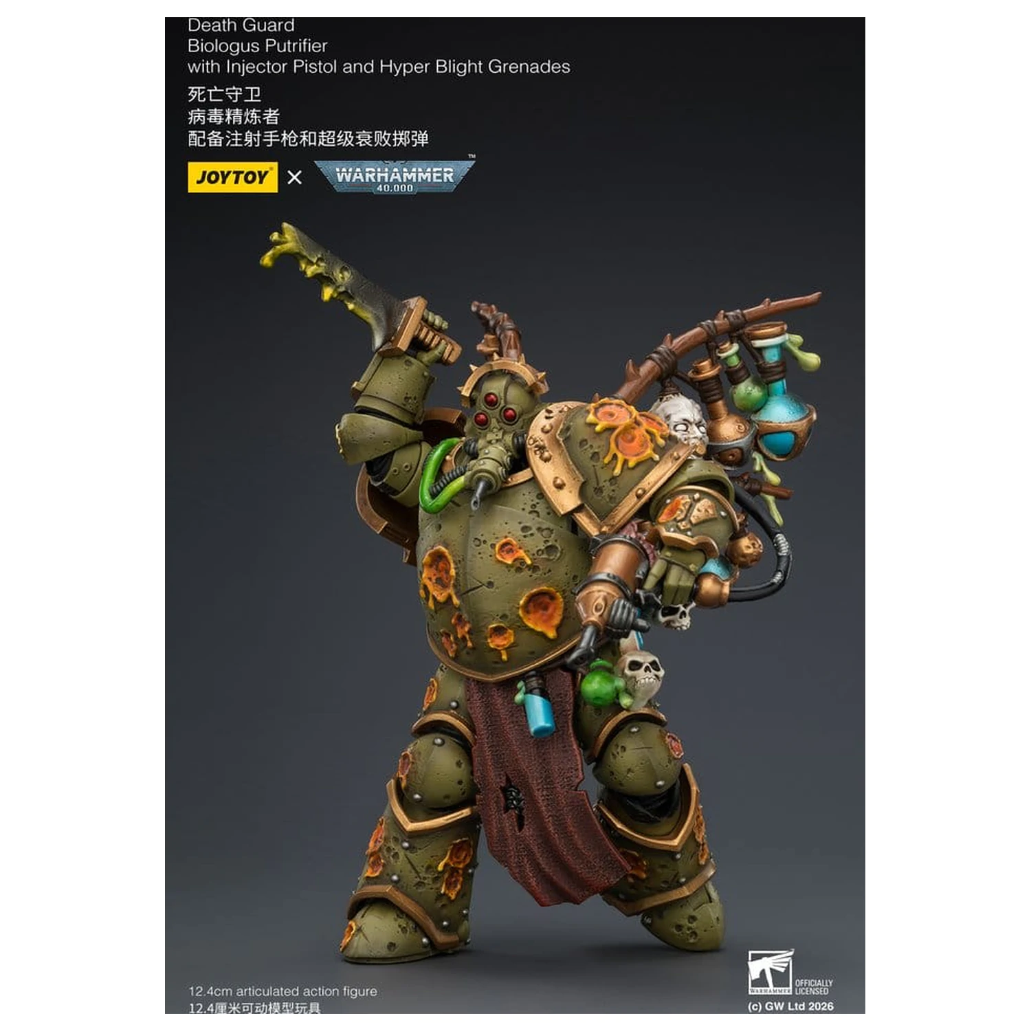 Warhammer 40,000 Death Guard Biologus Putrifier akciófigura 12 cm termékfotó