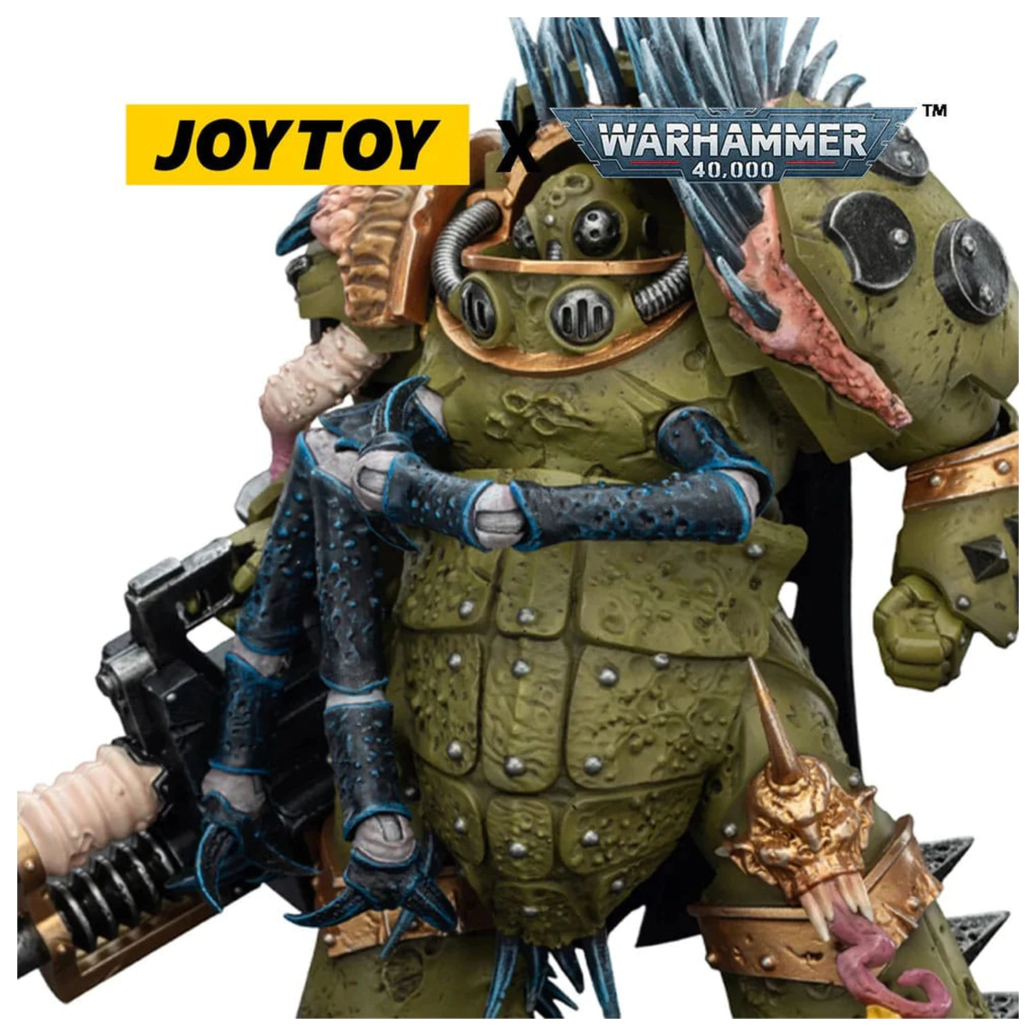 Warhammer 40,000 Death Guard Blightlord Terminator 1 with Reaper Autocannon and Bubotic Blades akciófigura 14 cm termékfotó