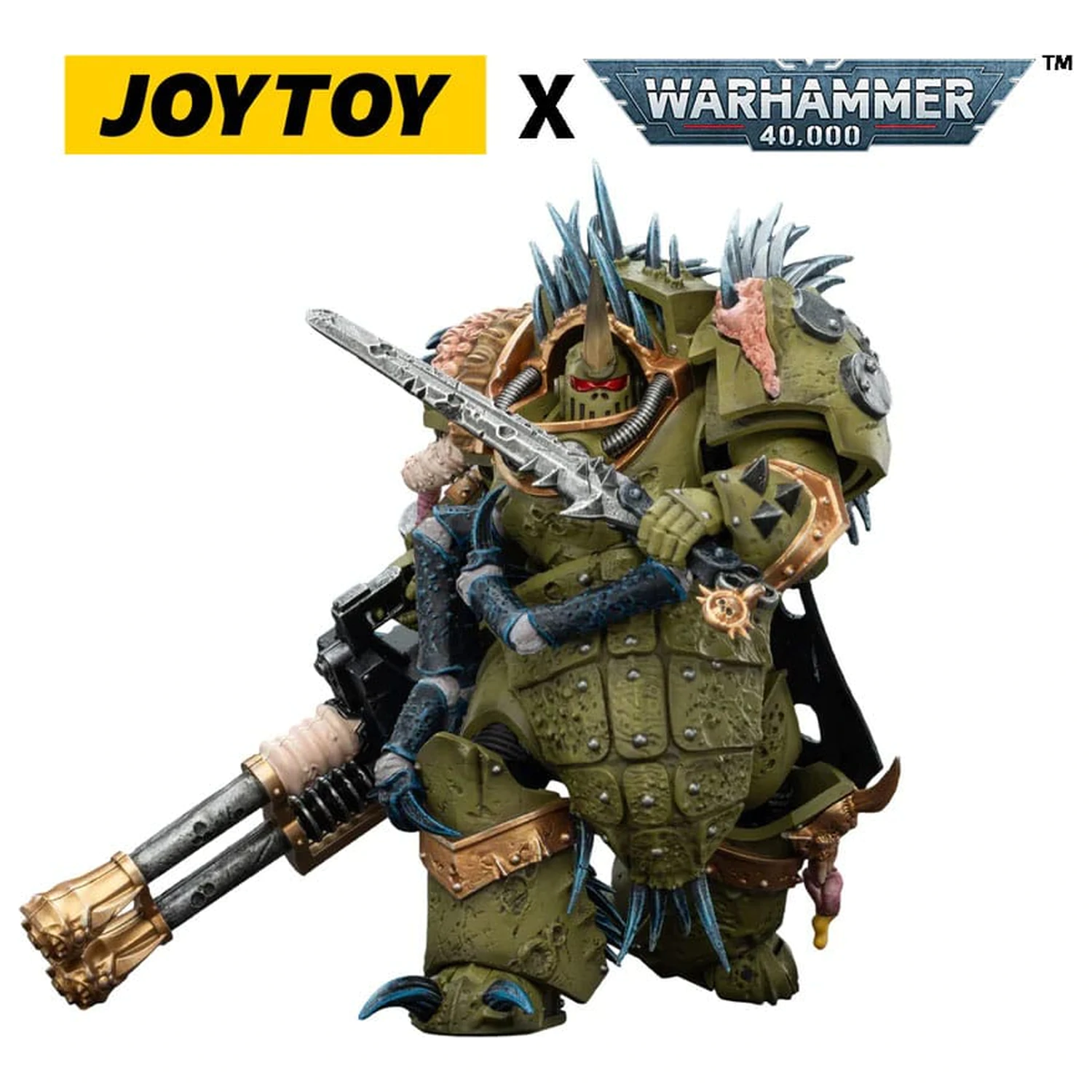 Warhammer 40,000 Death Guard Blightlord Terminator 1 with Reaper Autocannon and Bubotic Blades akciófigura 14 cm termékfotó